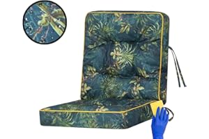 PillowPrim Poduszka na ławkę ogrodową, poduszka na huśtawkę ogrodową, modułowa poduszka na krzesło, zielona, szerokość 60 cm