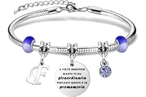 SAMORION A Volte Dimentichi Di Essere Fantastico Braccialetti Regalo Ispiratore Nome Lettera Iniziale Braccialetti Per La Laurea Di Compleanno Della Ragazza Delle Donne braccialetti Anniversario