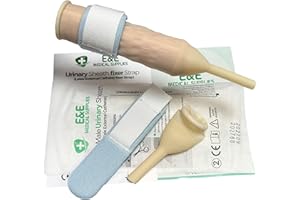 E&E MEDICAL SUPPLIES LTD. 5X External Catheter for Men (30mm) + Fixing Strap Bundle – Latex Urinary Sheath with Catheter Leg Bag Holder Support – Compatible with Leg Bag, Night Bag, and Catheter Systems