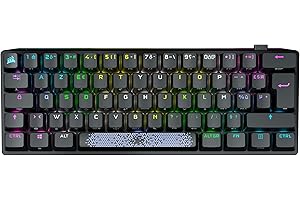 Corsair K70 Pro Mini Wireless RGB 60% Clavier Mécanique de Jeu - Commutateurs Cherry MX Red - Capuchons de Touches PBT Double-Shot - Compatible iCUE - PC, Mac, PS5, PS4, Xbox - AZERTY FR - Noir