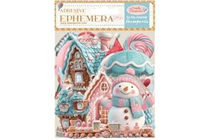 Stamperia - Ephemera for Scrapbooking, Albums, Card Making, Bullet Journalling and More, Adhesive Paper Cut Outs, Easy to Apply, Perfect for Hobbies, Crafts, and Gifting (Candy Christmas)