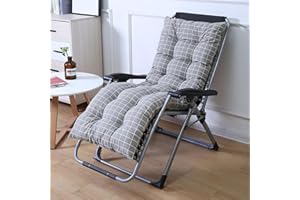 Highdi Coussin de Chaise Longue Jardin Exterieur, Coussin Bain de Soleil, Moderne Matelas Transat Pliable épais avec Sangles antidérapantes pour Terrasse Plage (Écossais,55x120cm)