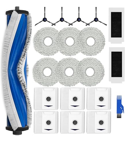 Kit Manutenzione ECOVACS DEEBOT 600/601: 1 Spazzola, 3 Filtri, 4 Spazzole Laterali