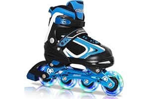 Nattork Blade Roller Skates for Boys with Light Up Wheel, Outdoor & Indoor Illuminating Inline Skates