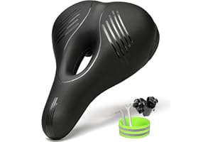 CDYWD Selle de Velo Ultra Confortable Homme et Femme, Mousse à Mémoire de Forme 2.0 Siege Velo, avec Suspension, Ergonomique - Selle Confort Velo pour VTT, Vélo de Ville, Ebike, Vélo Stationnaire