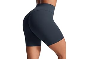 CRZ YOGA Womens Butterlift Butt Scrunch Booty Shorts No Front Seam High Waist Workout Leggings Gym Running Biker - 4''/6"