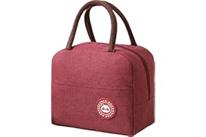 NHHEO Borse Porta Alimenti, Borsa Frigo Piccola, Borsa Frigo Piccola Pranzo Ufficio, Borsa Termica Porta Pranzo, Borsa Termica per Ufficio ​lavoro Scuola Viaggi Campeggio All'aperto Picnic (rosso 6l)