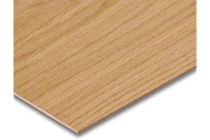 WOOD ADDICTS Confezione da 2 fogli di legno impiallacciato di rovere chiaro 4 mm di spessore, supporto per artigianato, decorazione, laser, CNC, piroincisione, pittura A0 (2 pezzi, 1189x841mm)