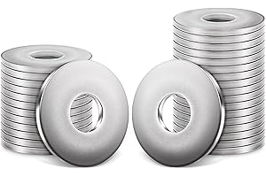 50 Stück Groß Unterlegscheiben M6, Leryati Edelstahl Beilagscheiben DIN 9021 A2 V2A Flach Unterlegscheiben Karosseriescheiben, Rostfreie Flat Washers für Schrauben & Muttern & Gewindestange