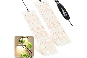 FIVAVA 2 Stücke Pflanzenlampe, 135 LEDs x 2pcs Pflanzenlampe led Vollspektrum, Grow Lampe, Fördert das Pflanzenwachstum, Pflanzenlicht mit Timer, 10 Helligkeitsstufen