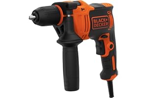 BLACK+DECKER BEH710-QS - Trapano avvitatore a percussione a velocità variabile, 710 W, mandrino autoserrante da 13 mm