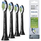 Philips Sonicare HX6064/11 Pack da 4 Testine di Ricambio W2 Optimal White Standard per Spazzolino Elettrico Sonico, con RFID,