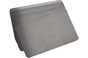 nbeads 6 Pcs Cartes de Visite en Métal Noir, 8.5x5.5cm 0.8mm D'Épaisseur en Acier Inoxydable Blanc Carte de Visite Gravée au Carte de Visite pour Clients de Bureau à Domicile Cartes-Cadeaux