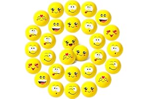 SUMIND 30 Stück Antistressball für Kinder Erwachsene Lächeln Gesicht Stress Bälle 1,6 Zoll Mini Schaum Stressabbau Bälle Stressabbau Spielzeug für Kindergeburtstag Mitbringsel (Niedlicher Stil)