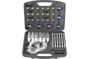 TECPO Common Rail Tester Injektortestare 24 adaptrar Denso Delphi-injektortestare injektorer återloppsmun