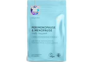Inspiriko 18-in-1 Perimenopause and Menopause Supplements - with Phytoestrogens, Ashwagandha, Red Maca, SOYA Isoflavones, Perimenopause Supplements for Hormone Balance for Women, 60 Vegan Capsules