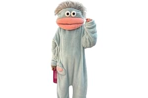 Silly Wearable Onesie, Funny Monster Hooded Fleece, Mysig ultramjuk plysch One-Piece Loungewear, for vuxna Familjen roligt Av