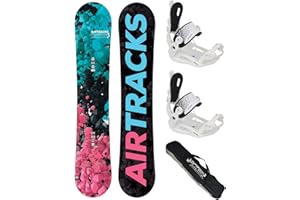 AIRTRACKS Snowboard Set/Pack/Planche Polygonal Femme+Fixations Master FASTEC W+SB Sac/Neuf