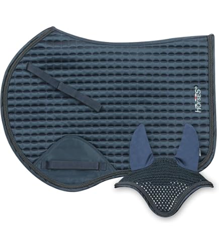 Set sottosella e cuffietta Supreme, Blu navy-fucsia