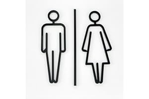 ‎CODIARTS. codiarts. Türschild 3D für das Bad "Mann & Frau" selbstklebend aus Acrylglas Laser geschnitten - Toilettenschild für Badezimmer & Gäste-WC - Badezimmer-Schild zum Kleben - Tür Kloschild Damen & Herren