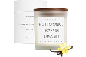 MOGARDEN Thank You Gifts for Women, Thank You Candle Gift, Appreciation Gifts, Luxury Vanilla Candle 220g