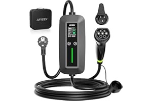 AFYEEV Typ 2 Ladekabel Schuko 6M 3,68kW 6-16A, Elektroauto Typ 2 Schuko, EV Tragbares Ladegerät für Elektroauto
