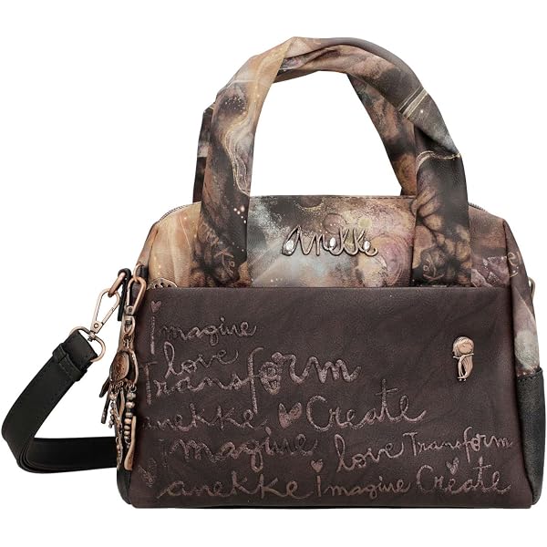 Sac à Main Anekke Peace & Love - Bowling Handle Bag Rose Et Vieux Rose - Neuf Avec étiquettes