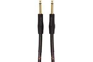 Roland Cable de patch/pedal de la serie Gold Conectores de 1/4 de pulgada rectos, 3.m de longitud - RIC-G10, Negro, Gris