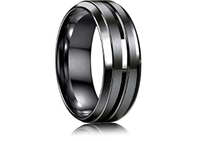 JeweBella 8 mm ring herr dam rostfritt stål vigselring herr ringar vigselring vänskap förlovning ring guld silver svart smyck