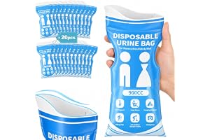 Biamaleu 20 st 900 CC urinväska för resor för bilen | Toilet Bags Travel Toilet Portable Disposable Urine Bags for Travel, Ca