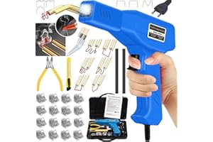 VTSHENY 150W Kunststoff Schweißgerät 2-in-1 Auto Kunststoff Reparatur Set mit 800PCS 6 Typen Schweißnagel&2Stk Schweißstäbe, Kunststoff Schweißen Auto Kunststoff Reparaturset für Reparatur Auto Stoßstangen