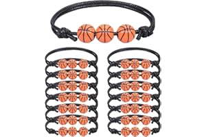 CRLLDPM 15 Piezas Pulsera de Baloncesto Pulseras Inspiradoras de Equipo Pulsera de Baloncesto Trenzada Ajustable para Adolescentes Adultos Hombres Mujeres Jugadores de Baloncesto Equipos