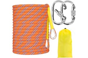 ZOOMA Corda da Arrampicata Professionale, Corda Escursione Esterna, Attrezzature di Soccorso Corda di Sicurezza 8mm di Diametro (50m(160FT))