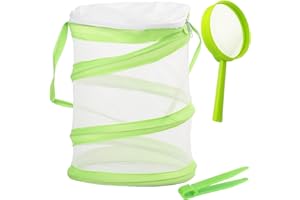 LFCFBH 3PCS Bug Hunting Kits for Children, Portable Collapsible Stick Insect Enclosure, Butterfly Net, Stick Insect Starter Kit, Easy to Observe