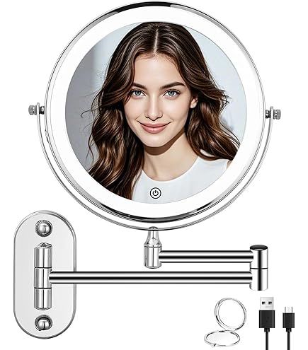 Miroir Mural Grossissant X2 Sur Bras Extensible 39x3x36cm DOUBLE FACE | Maisons Du Monde