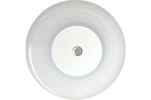 lighteu, 12 V, 7 W (12 x 12 x 1 cm), dwa kolory (ciepła biel/niebieska), lampa sufitowa LED z przełącznikiem nut i dotykowym ściemniaczem do łodzi, jachtu i przyczep kempingowych, kamperów