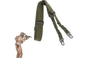 DOUKESH Cinghie per Fucile,Cinghia Fucile,Cinghia per Fucile da Caccia,Bretella per Fucile da Caccia,Cinghie per Fucile 2 Punti,Regolabile Antiscivolo Cinghia Tracolla per Fucile,Airsoft