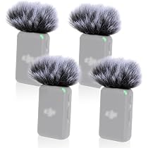 Wide-Angle Lens YOUSHARES Bonnette Micro Anti Vent Compatible Avec Lavalier Sans Fil Et OSMO Pocket 3 Créateur, Mousse Micro En Fourrure Filtre Anti Pop Professionel Adapté à (2 Dji Mic 2