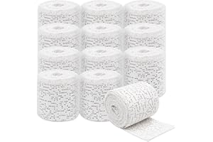 DRUUZYL Kit de bandes de plâtre 12pcs Bande de Platre Séchage Rapide 5x270cm Bande de Platre, Bandes Plâtrées en Tissu, Bande de Plâtre pour Moulage Travaux Manuels, Moulage du Ventre de Grossesse