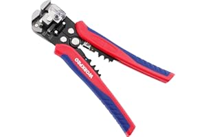 WORKPRO Pince à Dénuder Automatique 200mm, Outils à Dénuder Multifonction 3 en 1, Dénudage Pince à Coupe-cables AWG 24-10 (0,2~6,0mm²), Coupe du Câble, Sertissage