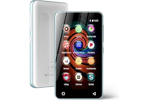 Innioasis Lecteur MP3 160 Go avec Bluetooth et WiFi, Tactile Complet de 4 Pouces Lecteur de Musique avec Spotify,Spotify Kids,Deezer, Audible, Libby (Bleu Glacier+Blanc)