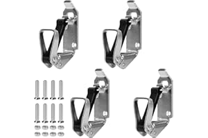 EXLECO 4 X 60mm Schaufelhalter Dachträger Schaufel Halterung Axthalter Dachträger Zubehör Spannverschluss Gummi Verschlusslager Wandmontagehalterungen für Lastwagen Auto Boot Werkzeug Spaten Silber