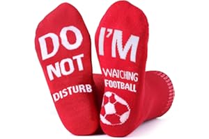 Dealswin Skarpety piłkarskie Zabawny prezent: DO NOT DISTURB, I'M WATCHING FOOTBAALL Socke, skarpety dla mężczyzn i kobiet, Boże Narodzenie, przyjaciela, impreza, bawełniane skarpety z motywem