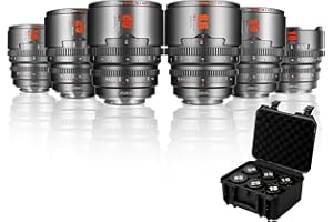 7Artisans Lente de Cine Profesional Serie T2.1 Hope de 10mm/16mm/25mm/35mm/50mm/85mm Marco S35 Compatible con Sony E-Mount, para Sony A6500/A6600/A6700/FX30/ZVE-10 (Gris Titanio)