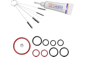 1001JOINTS KIT 9 JOINTS + BILLE ENTRETIEN REMPLACEMENT POUR PERCOLATEUR ROBINET SOUPAPE VALVE MACHINE A CAFÉ REMPLACEMENT COMPATIBLE AVEC SAECO SPIDEM CHIARA GAGGIA KRUPS TCHIBO BOSCH TURMIX ETC…