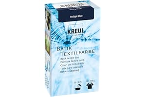 Kreul 98538 - Tintura per tessuti batik Blu indaco, 70 g, polvere colorante per batik e tintura di tessuti