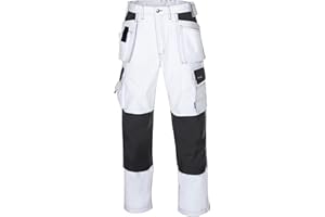 teXXor 4314-42 Panama Canvas Pantalon de travail, Blanc/gris, 42