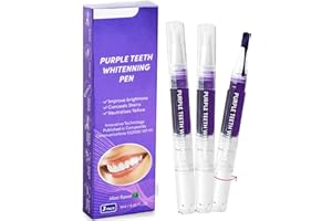 ETRSAIRL Zahnaufhellung Stift Bleaching Zähne, Purple Teeth Whitening Pen 3 Stück, Schmerzfreies Schnelles Aufhellen Anwendungen Zahnweiss Stift, Effektiv Flecken Entfernen Weiße Zähne zu Hause