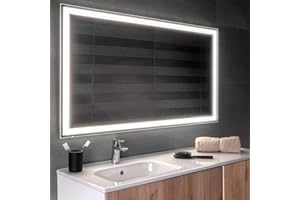 APLIKE BATHROOM LIGHTING Aplike - Espejo de Baño Rectangular con Luz LED - Función AntiVaho - Luz Blanca Neutra (4000K) - 120 x 70cm | Modelo Altea S2