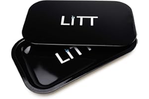 LITT Storage Metal Tray with Magnetic Lid | The Smart and Secure Way to Organise your essentials and Store | Compact Storage Tray for Accessories, Hidden Organiser | Large Black